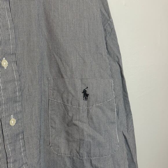 Vintage Men's Size 3XL Tall Polo Ralph Lauren Gingham Button Down 100% Cotton - Picture 6 of 6